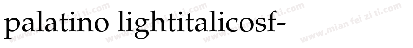 palatino lightitalicosf字体转换